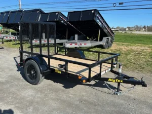 big tex 5 x 8 landscape utility trailer – rear landscape gate