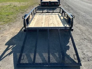 big tex 5 x 8 landscape utility trailer – rear landscape gate