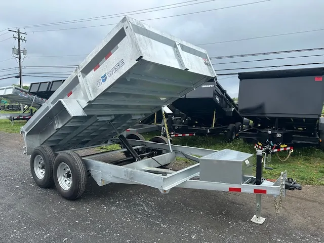 bwise 7 x 12 low profile dump trailer – galvanized