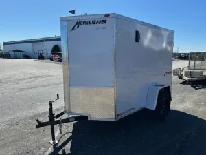 enclosed v nose cargo trailer 5 x 8 (barn doors)