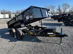big tex 5 x 10 low profile dump trailer – barn doors