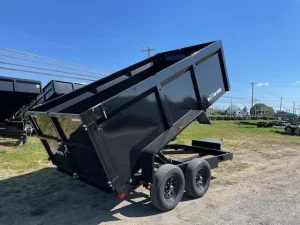 bwise 6 x 12 high side dump trailer – slide out ramps