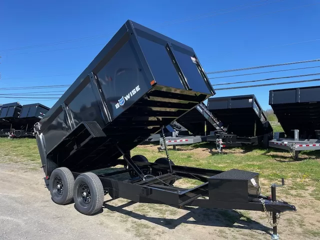 bwise 6 x 12 high side dump trailer – slide out ramps