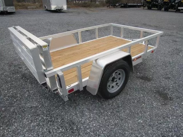 sport haven 5×8 aluminum utility trailer – bi fold ramp gate